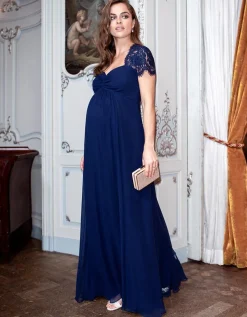 Best Seraphine Langes Umstandsabendkleid Aus Seide & Spitze