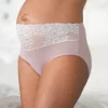 Fashion Seraphine Mid-Bump Umstandsslips Mit Kontrastspitze Mocha & Creme