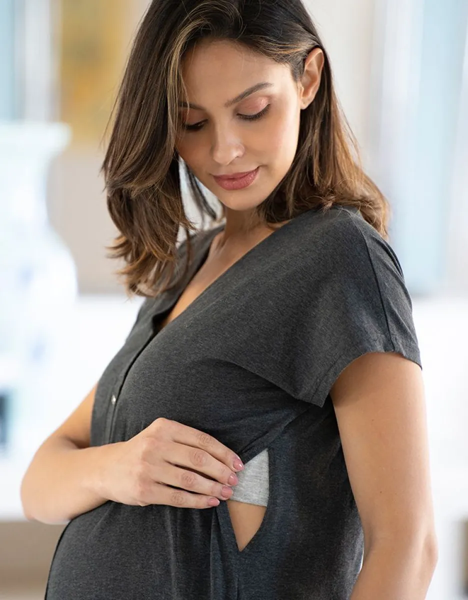 Store Seraphine Midi Geburtshemd Bio-Baumwolle