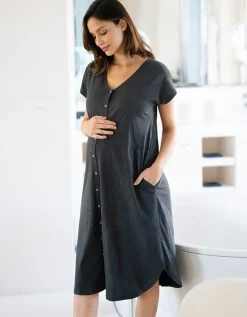Store Seraphine Midi Geburtshemd Bio-Baumwolle