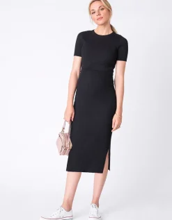 Hot Seraphine Midi Still- & Umstandskleid Rippenstrick