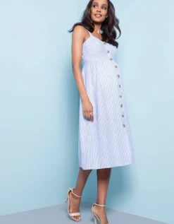Shop Seraphine Midi Umstands- & Stillkleid Leinen & Baumwolle