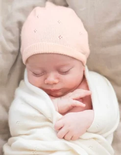 Clearance Seraphine Mini-Strickmutze Aus Baumwolle Und Kaschmir In Rosa