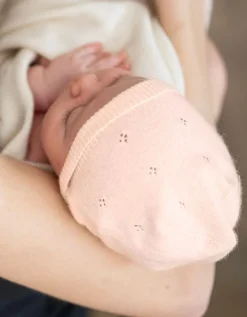 Clearance Seraphine Mini-Strickmutze Aus Baumwolle Und Kaschmir In Rosa