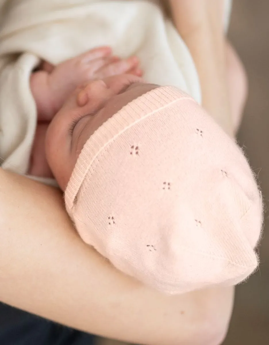 Clearance Seraphine Mini-Strickmutze Aus Baumwolle Und Kaschmir In Rosa