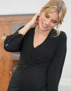 Flash Sale Seraphine Polka Dot Twist Umstandskleid