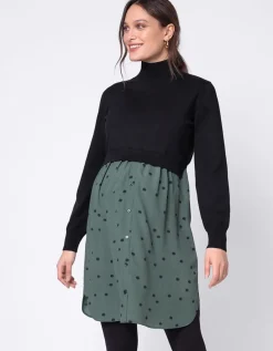 Cheap Seraphine Polka Dot Umstands- & Stillkleid Khaki