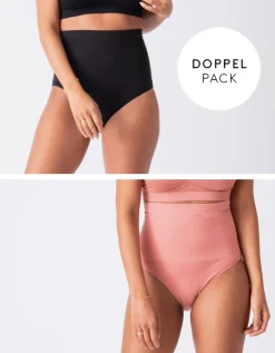 New Seraphine Postnatale Formende Slips Doppelpack Schwarz & Terracotta