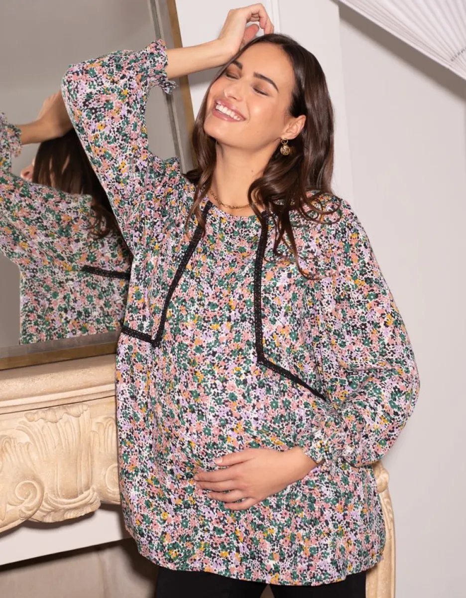 Best Seraphine Romantisch Geblumtes Umstands- & Stillkleid