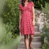 Fashion Seraphine Rotes Florales Umstands- Und Stillkleid