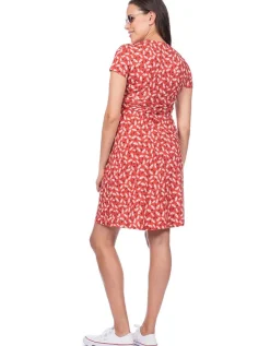 Fashion Seraphine Rotes Florales Umstands- Und Stillkleid