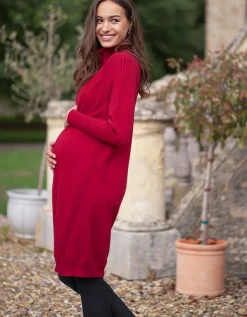 Shop Seraphine Rotes Umstands- & Stillkleid Strick