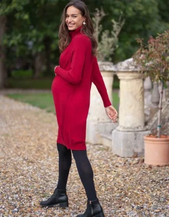 Shop Seraphine Rotes Umstands- & Stillkleid Strick