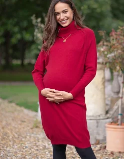 Shop Seraphine Rotes Umstands- & Stillkleid Strick