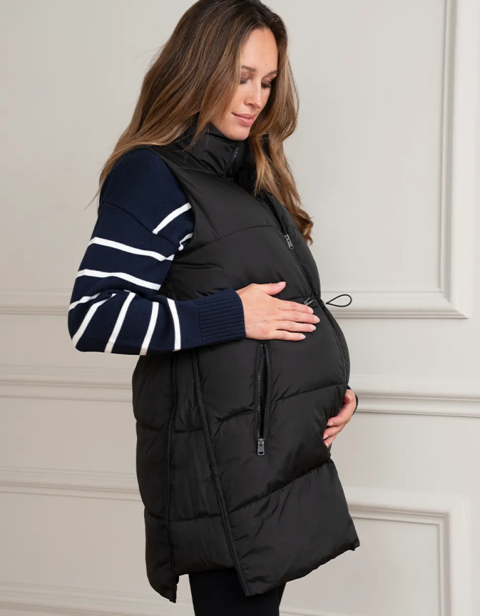 Flash Sale Seraphine Schwarze 3-In-1-Umstands- Und Babytragesteppweste