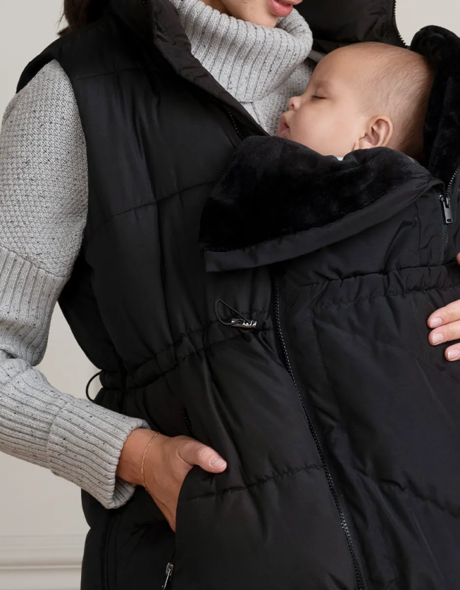 Flash Sale Seraphine Schwarze 3-In-1-Umstands- Und Babytragesteppweste