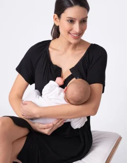 Sale Seraphine Schwarze Umstandsnachthemden - Doppelpack