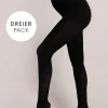Outlet Seraphine Schwarze Umstandsstrumpfhose 100 Denier Dreierpack