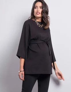 Online Seraphine Schwarze Umstandstunika Aus Ponte Jersey