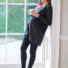 Clearance Seraphine Schwarzer Umstands- & Stillpullover Mit V-Ausschnitt