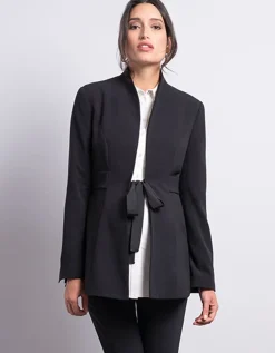 Sale Seraphine Schwarzer Umstandsblazer Mit Gurtel