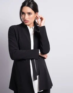 Sale Seraphine Schwarzer Umstandsblazer Mit Gurtel