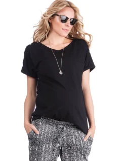 Cheap Seraphine Schwarzes Still- & Umstands-T-Shirt Baumwolle