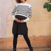 Discount Seraphine Schwarzes Umstands- & Stillkleid Mit Streifenpullover