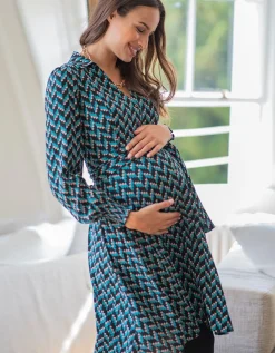 Best Sale Seraphine Still- & Umstandshemdkleid Retro-Print