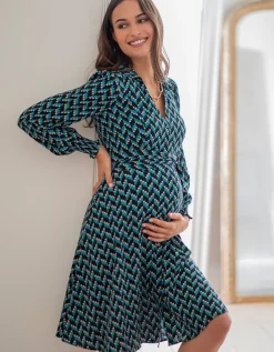 Best Sale Seraphine Still- & Umstandshemdkleid Retro-Print
