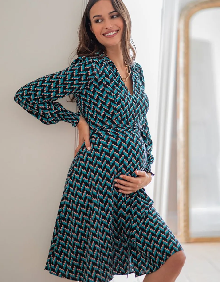 Best Sale Seraphine Still- & Umstandshemdkleid Retro-Print