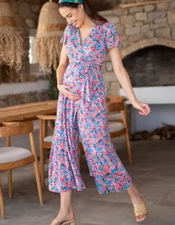 New Seraphine Still- & Umstands-Jumpsuitkleid Mit Blutenmuster