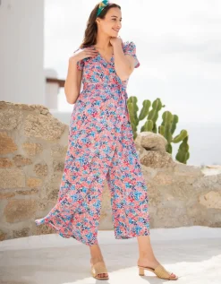New Seraphine Still- & Umstands-Jumpsuitkleid Mit Blutenmuster