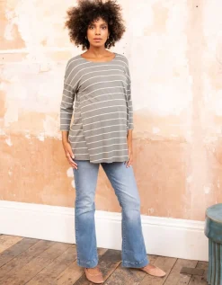 Fashion Seraphine Still- & Umstandstop Khaki Streifen