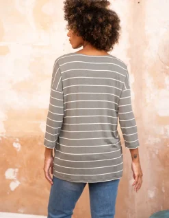 Fashion Seraphine Still- & Umstandstop Khaki Streifen