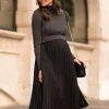 Store Seraphine Still- Und Umstandskleid Mit Faltenrock - Anthrazit