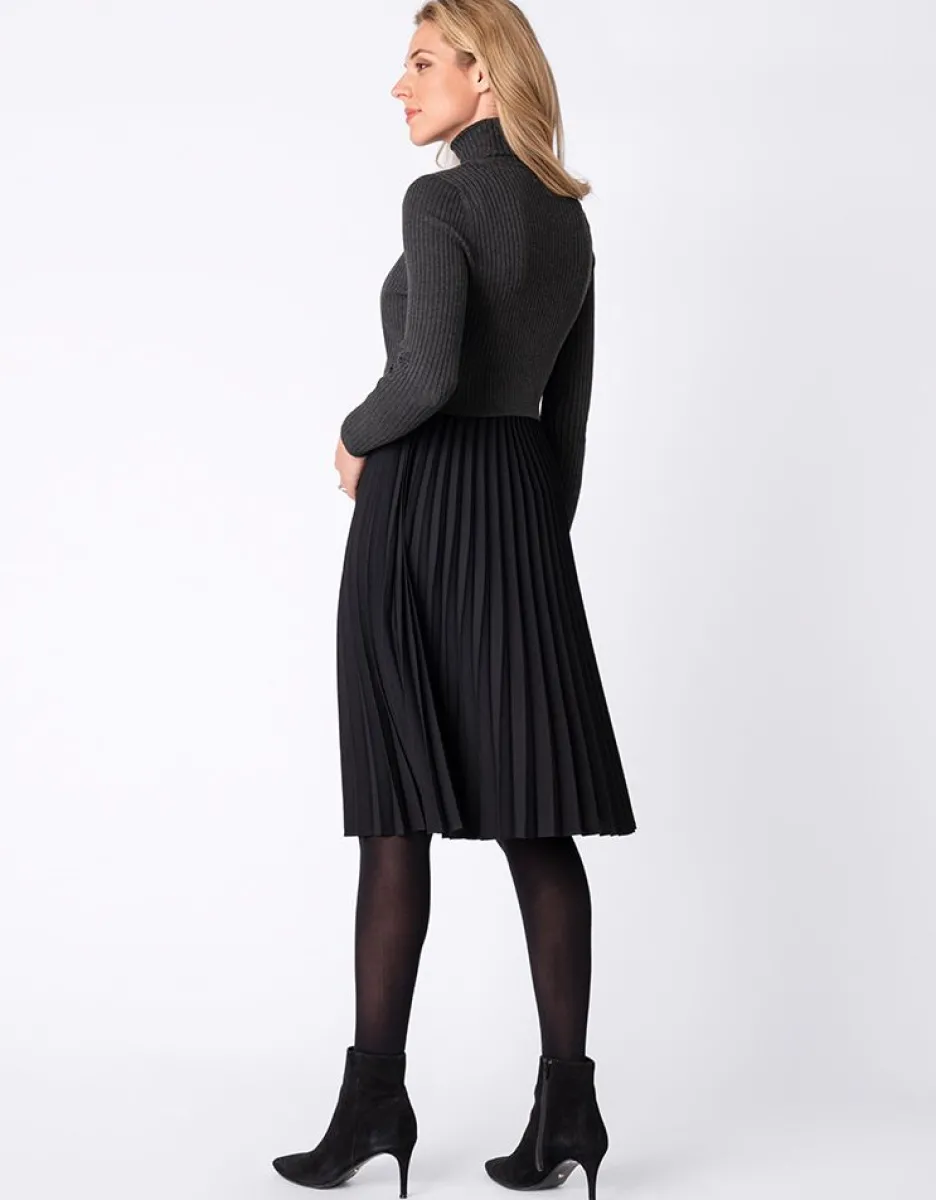 Store Seraphine Still- Und Umstandskleid Mit Faltenrock - Anthrazit