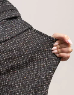 Best Sale Seraphine Stretch-Tweed-Umstandsjacke, Schwarz