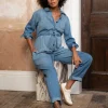 Discount Seraphine Tencel Umstandsjumpsuit In Denim-Optik
