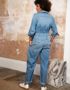 Discount Seraphine Tencel Umstandsjumpsuit In Denim-Optik