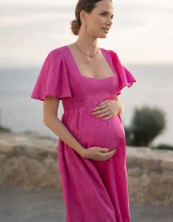 New Seraphine Umstands- & Stillkleid Aus Baumwolle Fuchsia