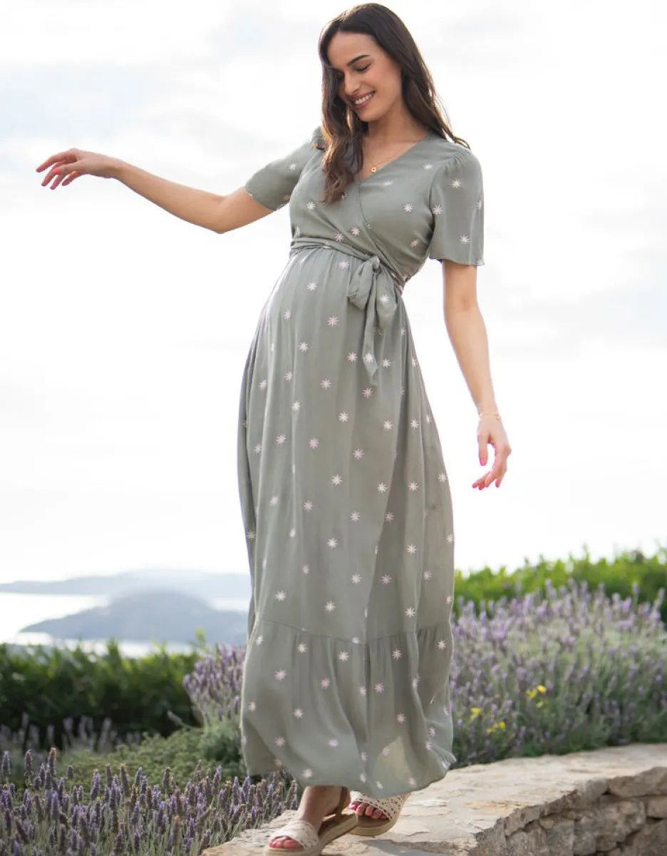 Cheap Seraphine Umstands- & Stillmaxikleid Khaki