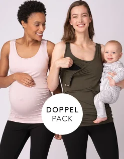 Flash Sale Seraphine Umstands- & Stilltops Rose & Khaki Doppelpack