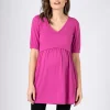 Shop Seraphine Umstands- Bis Stillkittel-Tunika-Oberteil Mit V-Ausschnitt In Rosa
