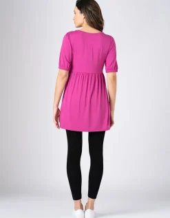 Shop Seraphine Umstands- Bis Stillkittel-Tunika-Oberteil Mit V-Ausschnitt In Rosa