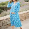 Best Sale Seraphine Umstands- Und Stillkleid Mit Blumenmuster In Blau Und Weis