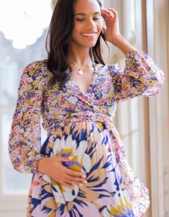 Clearance Seraphine Umstands- Und Stillmidikleid Mit Boho-Blumenmuster