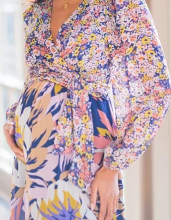 Clearance Seraphine Umstands- Und Stillmidikleid Mit Boho-Blumenmuster