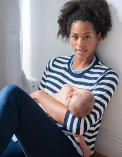 Hot Seraphine Umstands- Und Stillpullover Mit Hemdlayer - Baumwolle
