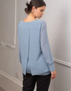 Best Sale Seraphine Umstands- Und Stilltop Im Lagenlook, Schieferblau